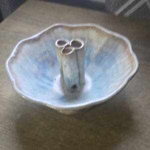 Beautiful Ikebana Handcrafted Pottery With Three Stems